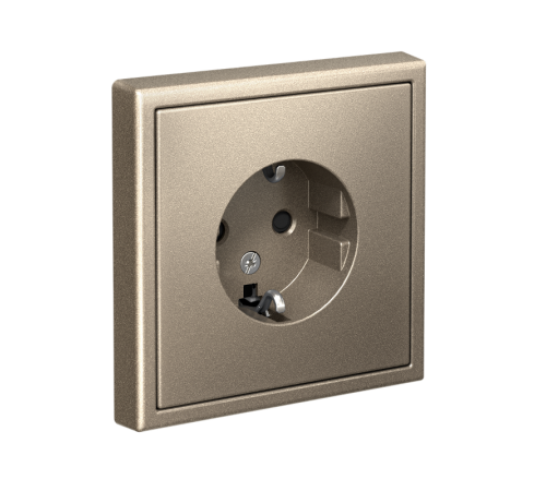 ArtGallery Шампань Розетка с заземлением, со шторками, 16А, механизм  GAL000545  SE