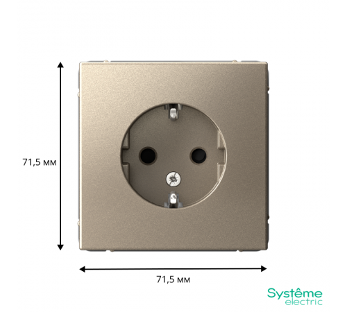 ArtGallery Шампань Розетка с заземлением, со шторками, 16А, механизм  GAL000545  SE