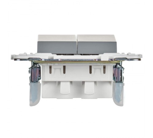 SKANDY Выключатель 2-клавишный 10А SK-V04Gr серый  SK-V20-0-10-K03  IEK