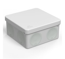 Коробка распределительная 100х100х50мм IP66 8 вводов серая для прямого монтажа двухкомпонентная безгалогенная (HF) (66шт/кор)  60-0300  Промрукав