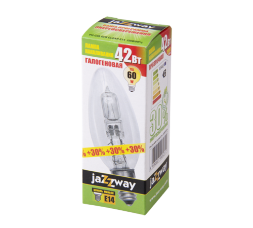 Лампа галогенная 42Вт 220В E14 PH - C35 clear  1005311  Jazzway
