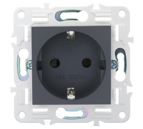 SKANDY Розетка с з/к/ш 16А б/к SK-R06T титан  SK-R14-16-1-K48  IEK