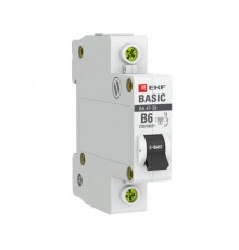 Выключатель автоматический однополюсный 1P 6А (B) 4,5кА ВА 47-29 EKF Basicmcb4729-1-06-BEKF