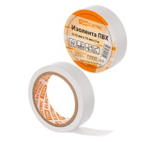 Изолента ПВХ 0,13х15мм Белая 5м  SQ0526-0071  TDM
