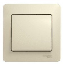 Glossa Бежевый Выключатель 1-клавишный, сх.1, 10АХ (в сборе с рамкой)  GSL000212  SE