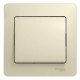 Glossa Бежевый Выключатель 1-клавишный, сх.1, 10АХ (в сборе с рамкой)  GSL000212  SE
