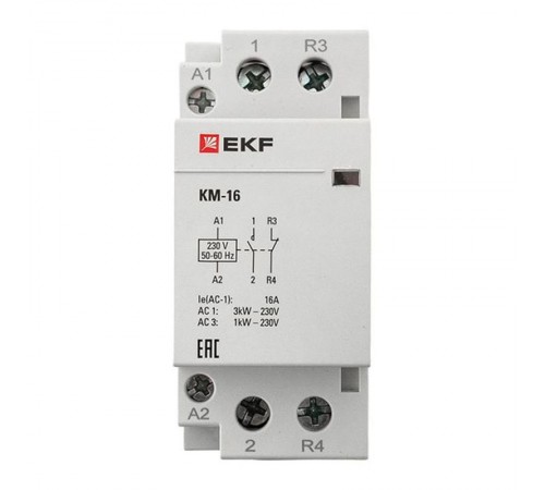 Контактор модульный КМ 16А NО+NC (2 мод.) EKF PROxima  km-2-16-11  EKF