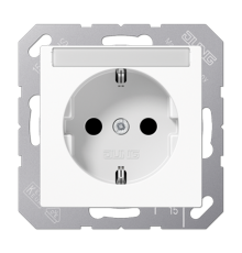 SCHUKO розетка с полем для надписи 6x46 мм A1520BFNAWW Jung