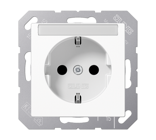 SCHUKO розетка с полем для надписи 6x46 мм A1520BFNAWW Jung