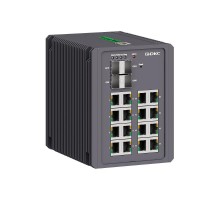 Промышленный управляемый коммутатор, 4100Base-FX, 1000Base-X SFP слота: 1610/100/1000Base-T(X) портов RJ45, конс. порт Mini USB, поддержка PROFINET,