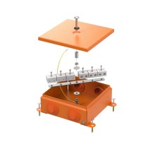 Коробка металлическая огнестойкая 70-0380-FR10.0-12 E15-E120 RAL2004 150x150x60 (6 шт/кор)  70-0380-2004-FR10.0-12  Промрукав