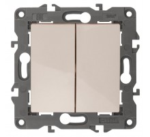 Переключатель ЭРА Elegance 14-1112-02 перекрёстный двойной, 10АХ-250В, слоновая кость  Б0065326  ЭРА