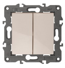 Переключатель ЭРА Elegance 14-1112-02 перекрёстный двойной, 10АХ-250В, слоновая кость  Б0065326  ЭРА