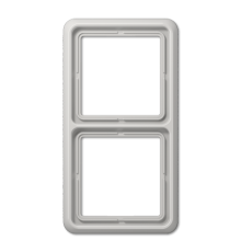 Рамка для вертикальной и горизонтальной установки ударопрочная, 2-кратная; светло-серая  CD582WULG  Jung