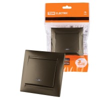 Выключатель 1 кл. с подсветкой 10А бронза "Лама"  SQ1815-0704  TDM