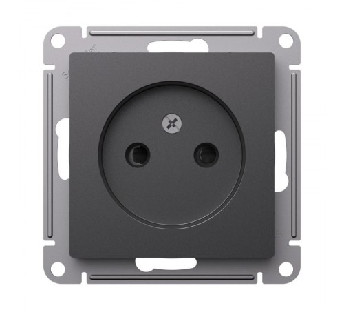 AtlasDesign Базальт Розетка без заземления со шторками, 16А, механизм  ATN001449  SE