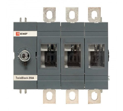Рубильник 250A 3P без рукоятки управления TwinBlock  tb-s-250-3p  EKF
