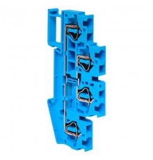 Колодка клеммная пружинная двойная JXB-ST-4 32А синяя EKF  plc-jxb-st-4-4-2-blue  EKF