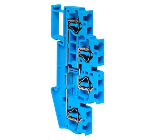Колодка клеммная пружинная двойная JXB-ST-4 32А синяя EKF  plc-jxb-st-4-4-2-blue  EKF