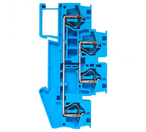 Колодка клеммная пружинная двойная JXB-ST-4 32А синяя EKF  plc-jxb-st-4-4-2-blue  EKF