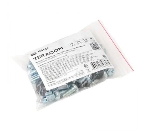 Комплект монтажный TERACOM для 19" шкафов М6х16 (20 компл.)  TRC-M6x16-s20  EKF