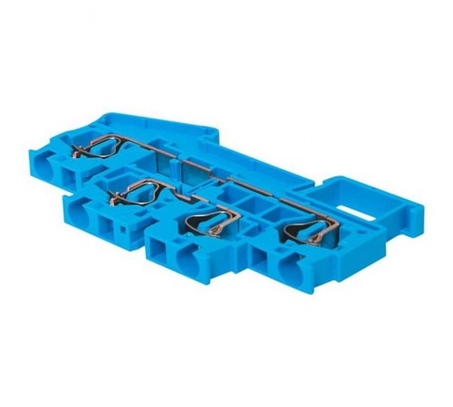 Колодка клеммная пружинная двойная JXB-ST-4 32А синяя EKF  plc-jxb-st-4-4-2-blue  EKF