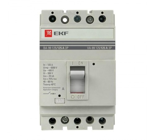 Выключатель автоматический ВА-99 125/125А 3P 25кА EKF PROxima  mccb99-125-125  EKF