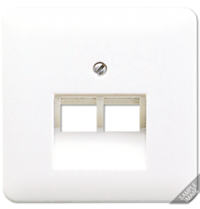 Крышка для сдвоенной телефонной и компютерной розетки  UAE 569-2UA Jung