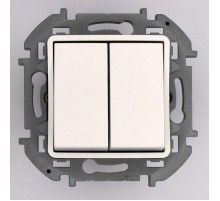 Inspiria Белый Переключатель двухклавишный 10AX  673655 Legrand