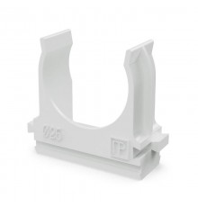 Крепёж-клипса для труб Полистирол белая д25 (100шт/1000шт уп/кор)  PR.02725б  Промрукав