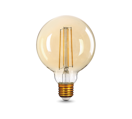 Лампа светодиодная Black LED Filament G95 E27 8W Golden 740lm 2400К  105802008  Gauss