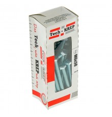 Болт DIN933 с шестигранной головкой оцинк. М6х50 (40 шт) - коробка с ок. Tech-Kr ( 0,447 кг)  105205  Tech-KREP