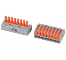 Клемма  NO-225-424 универсальная 222-418 с рычагами 8-проводная 0.08-2.5/4 мм2 (упаковка 2 шт.)  Б0067900  ЭРА