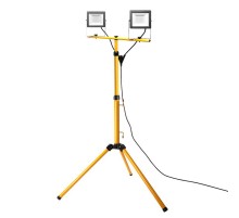 Прожектор светодиодный LL-503 квадрат 2*50W 6400К 220V черный IP65 (на штативе)  29568  FERON