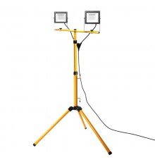 Прожектор светодиодный LL-503 квадрат 2*50W 6400К 220V черный IP65 (на штативе)  29568  FERON