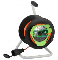 Удлинитель силовой  RP-1-2x1-20m на пластиковой катушке без заземления 1 розетка 20м ПВС 2х1мм2   Б0059769  ЭРА