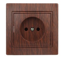 1-201-10 Intro Розетка 2P, 16А-250В, IP20, СУ, Plano, венге  Б0030056  Intro