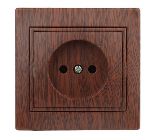 1-201-10 Intro Розетка 2P, 16А-250В, IP20, СУ, Plano, венге  Б0030056  Intro