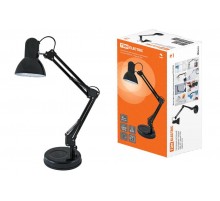 Светильник настольный на основании 2 колена 60Вт ЛН/КЛЛ/LED Е27 черный  SQ0337-0110  TDM