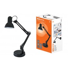 Светильник настольный на основании 2 колена 60Вт ЛН/КЛЛ/LED Е27 черный  SQ0337-0110  TDM