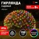 Cветильник садовый декоративный Сеть 150 LED на солнечной батарее мультиколор ERAUF024-16 2м*1,35м  Б0044225  ЭРА