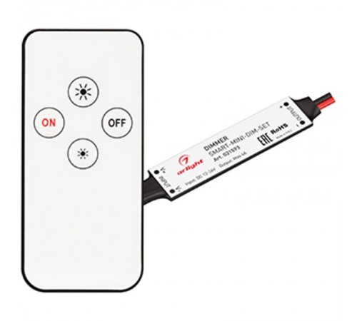 Диммер SMART-MINI-DIM-SET (12-24V, 1x4A, ПДУ 4кн, IR) (Arlight, IP20 Пластик, 5 лет)  031593  Arlight