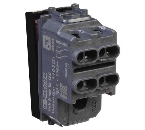 Инвертор (промежуточный переключатель) "Черный квадрат", Avanti, 16A, 1 мод.  4402121  DKC