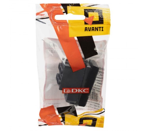 Инвертор (промежуточный переключатель) "Черный квадрат", Avanti, 16A, 1 мод.  4402121  DKC