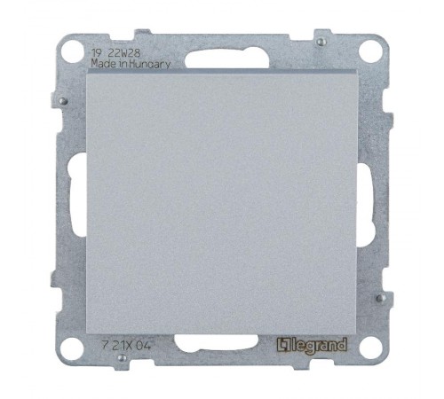 SUNO Выключатель 16АХ 250В. Безвинтовые зажимы. Цвет "Алюминий"  721304  Legrand