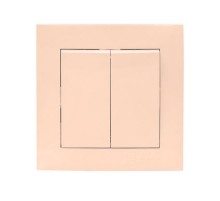 Валенсия выключатель 2-кл. 10А кремовый EKF PROxima   EWV10-023-20   EKF