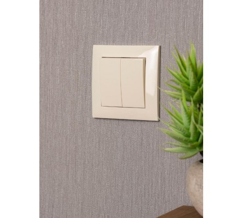 Валенсия выключатель 2-кл. 10А кремовый EKF PROxima   EWV10-023-20   EKF