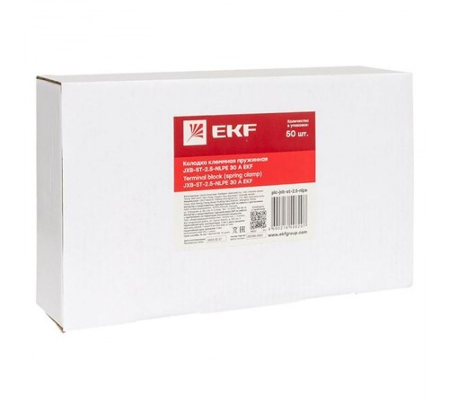 Колодка клеммная пружинная JXB-ST-2.5-NLPE 30A  plc-jxb-st-2.5-nlpe  EKF