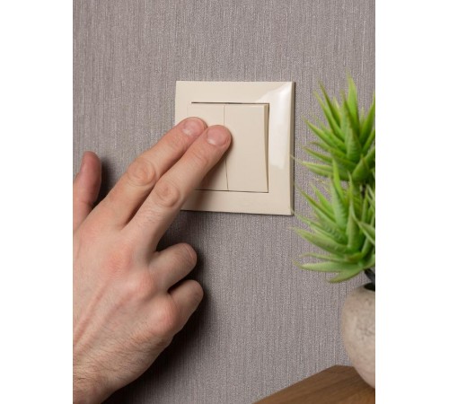 Валенсия выключатель 2-кл. 10А кремовый EKF PROxima   EWV10-023-20   EKF