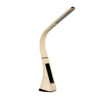 Светильник настольный TLD-542 Cream/LED/300Lm/5000K/Dimmer c часами календарем Т 5W сенсор Кремовый (стилизован под кожу)  UL-00003303  Uniel